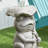 19"H Multi-Functional MGO Frog And Lotus Faux Concrete Garden Stool Or Planter Stand Or Accent Table