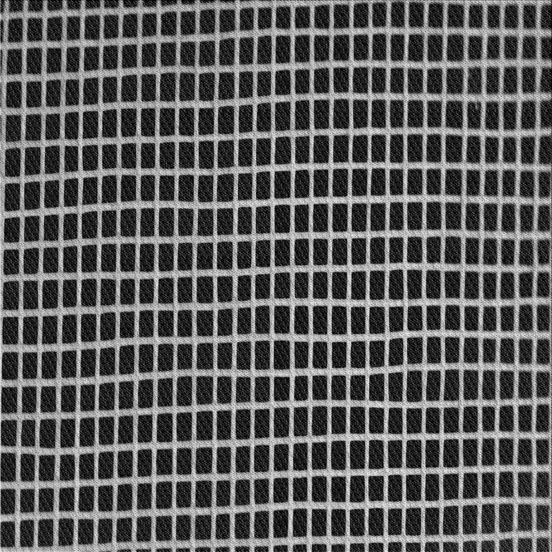 Tapis de zone noire à motifs, Carré 7 pi