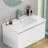 32-Inch White Ceramic Bathroom Sink - Fits 32-Inch Vanity, Pre-Drilled Faucet Hole, Sleek Minimalist Aesthetic, Durable & Easy To Clean