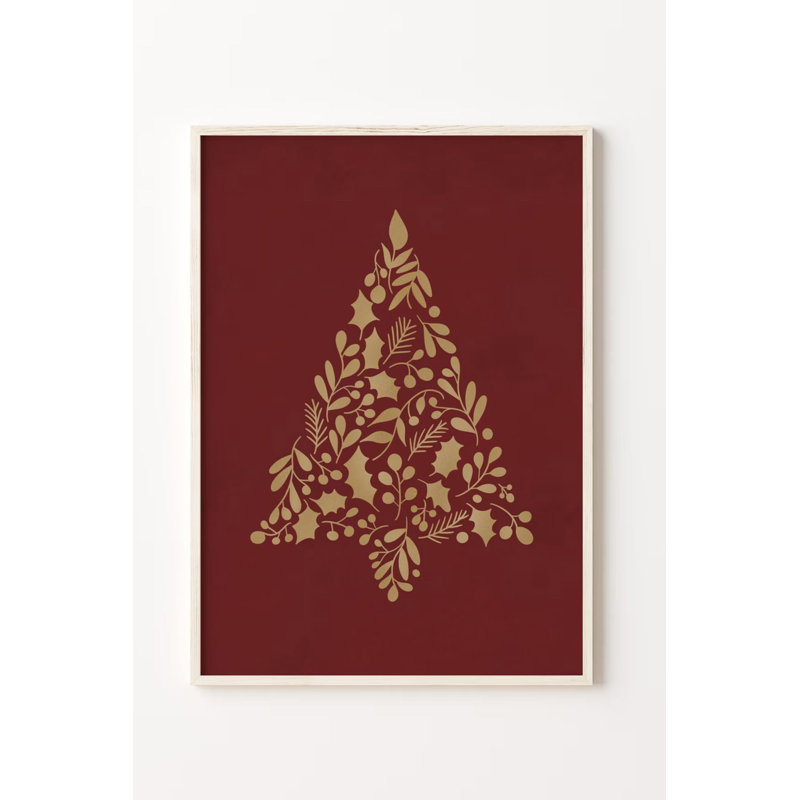Charmant ensemble de 3 peintures encadrées décoratives, cadre en bois massif, 12,9 x 18,9 pouces chacune | Œuvre d'art 100% MDF avec impression numérique | Parfait pour la décoration des fêtes, design festif et élégant