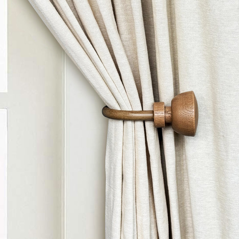 Retenue de rideau de 5,5 po de largeur totale (ensemble de 2), Faux Wood
