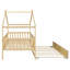 Lit en bois avec couchette