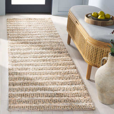 Tapis naturel en fibre naturelle 779 sauge / javellisé