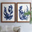 Indigo brossé Blooms I encadré mat - prêt à accrocher-235283149-235283151