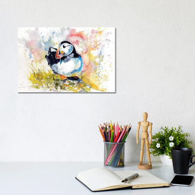 Puffin On Stone 1 Piece Wrapped Canvas Wall Art