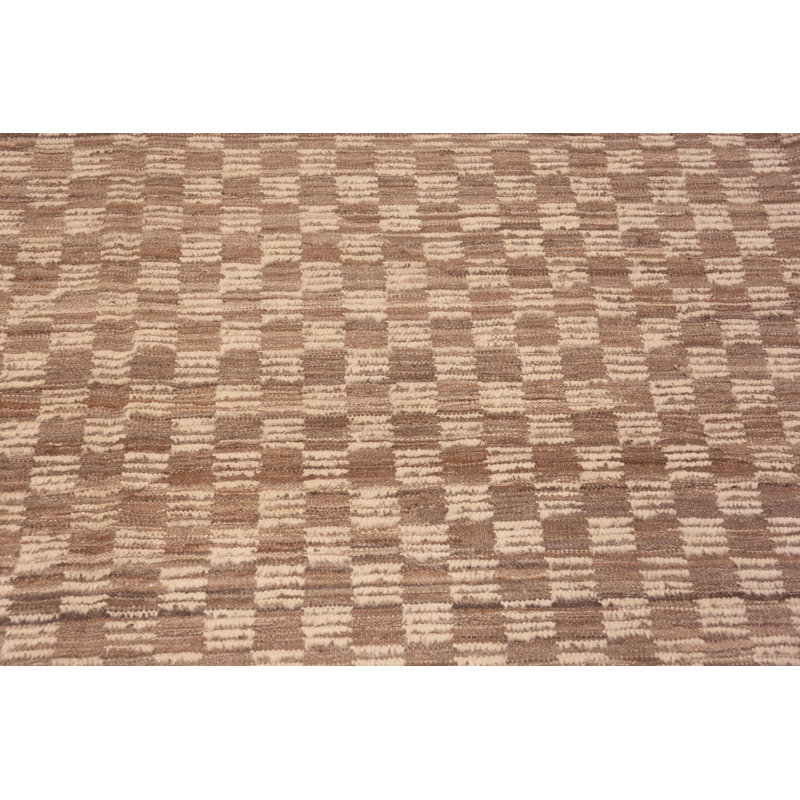 Nazmiyal Collection Large Modern Geometric Checkerboard Rug 12ft 1in X 15ft 1in