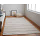 Perci Striped Handwoven Flatweave Area Rug in Rust Orange/Beige