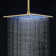 L'Aquila Brass Gold Tone Ceiling Mount Shower Set with 3 Way Valve Mixer and Tub Spout