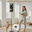  Lampe sur pied à branches 68,5 "à motif floral vert foncé à intensité variable avec abat-jour en lin et ampoule à DEL incluse