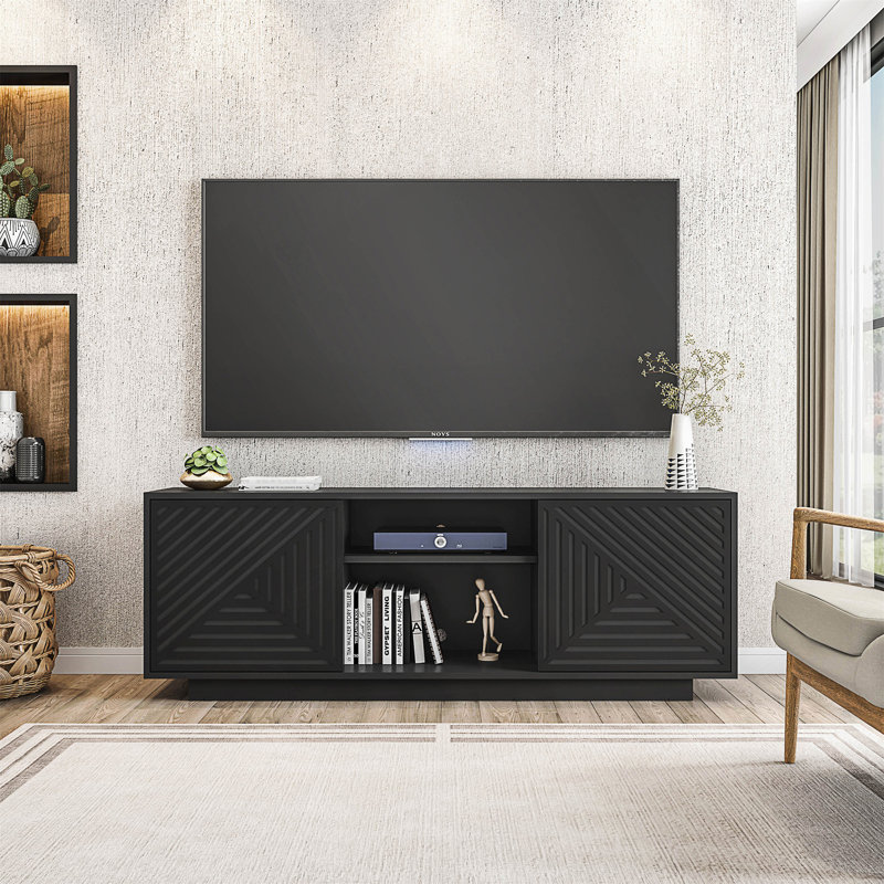  Modern TV Stand for TV’s Up to 70”, Black