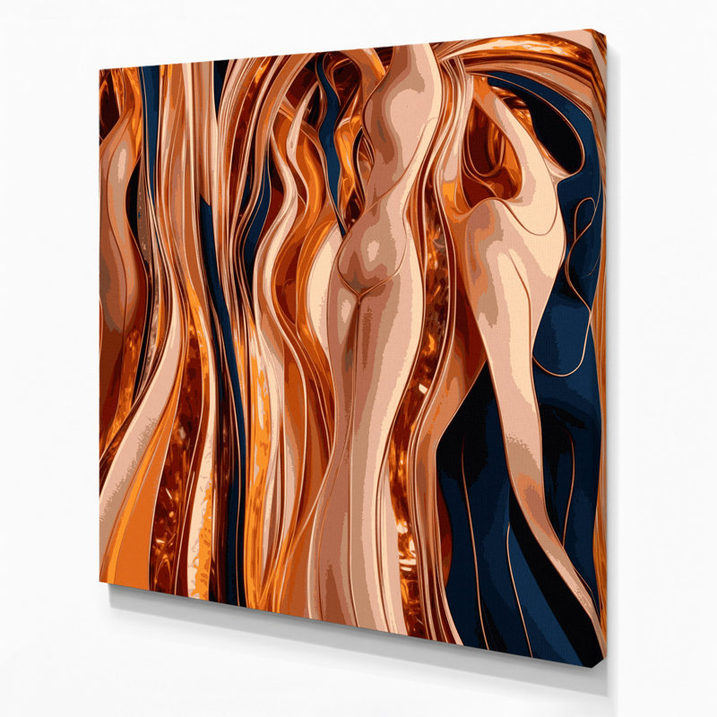 Abstrait, art figuratif brun sur toile 39, H 12 po x l 12 po