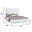 Ensemble de chambre à coucher moderne Abigale 5 pièces pour lit queen avec table de chevet à miroir, éclairage DEL et pied de lit avec rangement, blanc-1871977994-1871977993