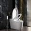 Smart Bidet Toilet With Foot Sensor Operation Flush, Adjustable Spray, Warm Air Dryer, Remote Control, Led Night Light, Heated Seat Tankless Toilet, Cupc Certified