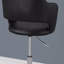Chaise de bureau, hauteur réglable, pivotante, ergonomique, accoudoirs, bureau d'ordinateur, bureau, aspect cuir noir, métal chromé, contemporain, moderne-130146036