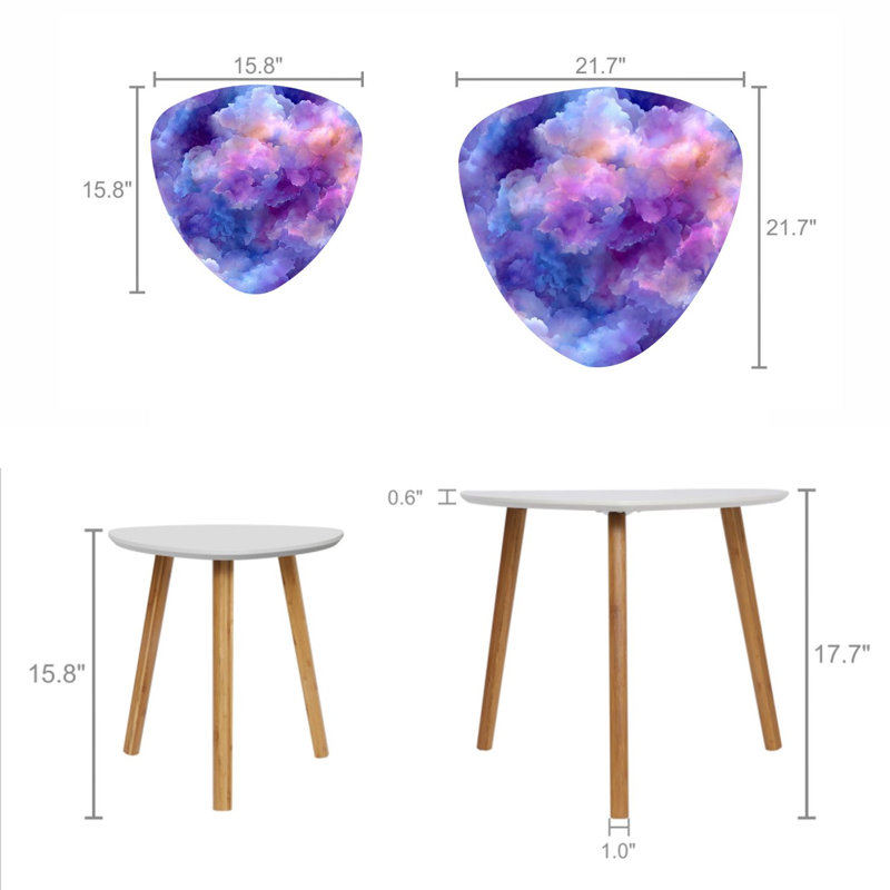 Ensemble de 2 tables basses gigognes Triangle