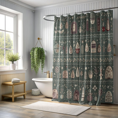 Œuvre polaire d'hiver - Rideau de douche de qualité supérieure