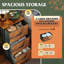 Commode 3 tiroirs Rustic Brown
