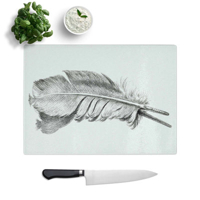 Glass Feather by Jean Bernard Chopping Board
