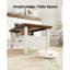 Table basse avec rangement, table centrale en bois de 39,4 po avec 2 tiroirs et tablette ouverte pour le salon
