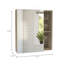 Armoire à pharmacie Labelle avec miroir, cinq tablettes internes, porte simple - pin-1231565710