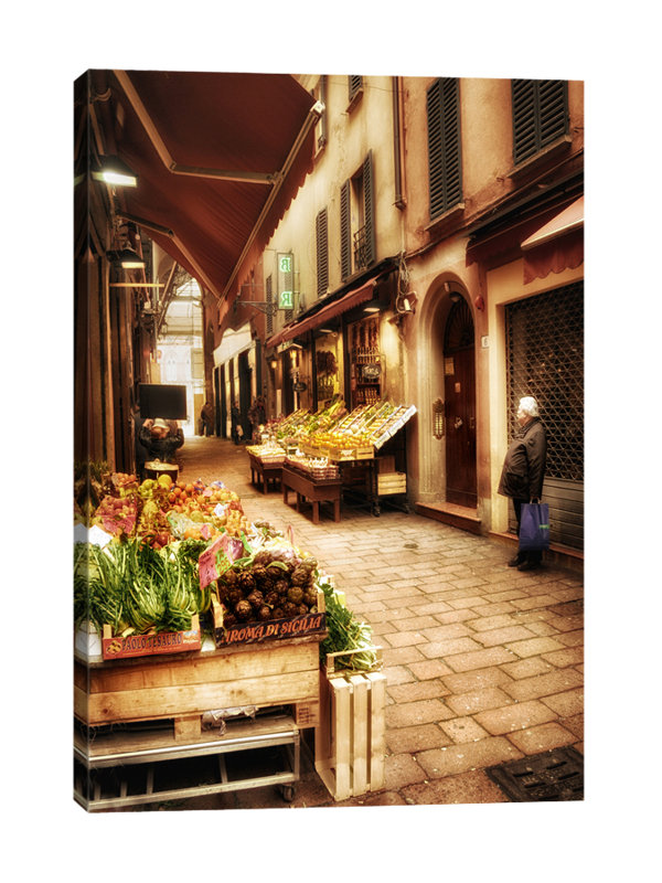 « épicerie magasiner » par dano, reproduction de photo sur toile tendue, H 18 po x l 12 po x P 1,5 po