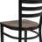 Prompton HERCULES Series Commercial Grade Curved Ladder Back Metal Restaurant Chair with Wood Seat-636585048