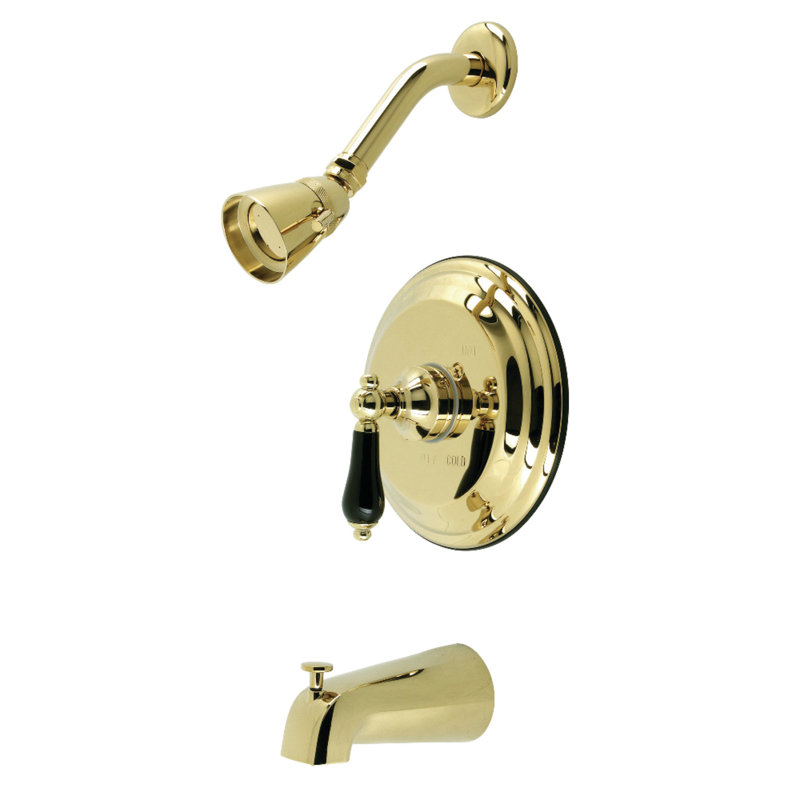 Duchess Tub and Shower Faucet, Polished Brass