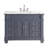 Aiyza 48 in. W x 22 in. Single Sink Freestanding Bath Vanity in Charcoal Gray with Carrara Marble Top-2064081699