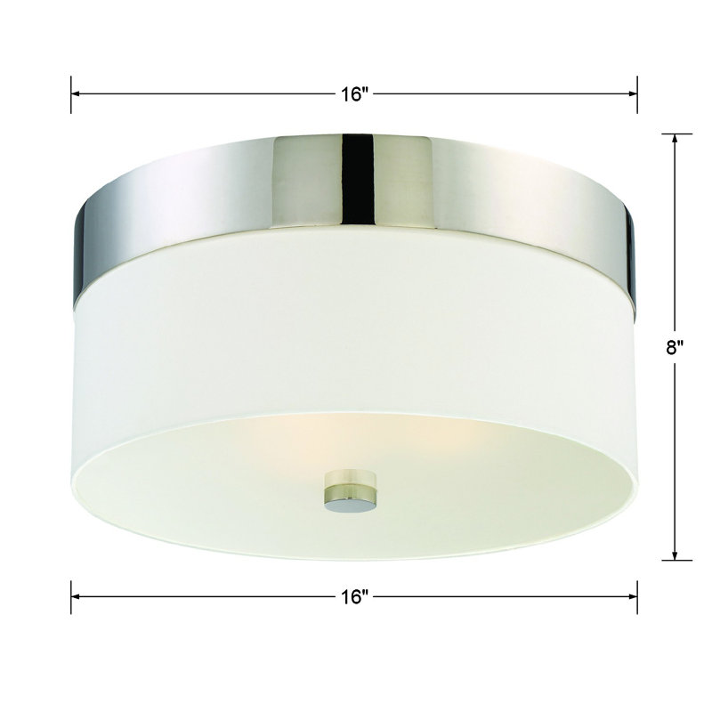 Grayson 3 Light Flush Mount, Polished Nickel