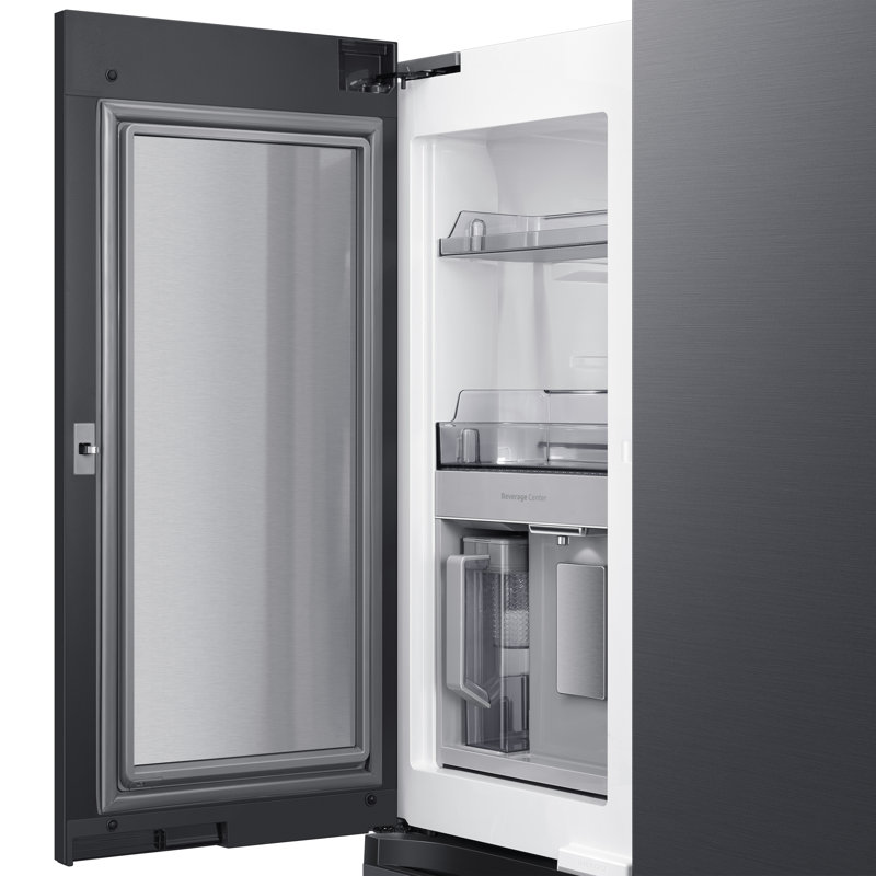 Samsung Bespoke Flex 36" Counter Depth French Door 22.8 cu. ft. Smart Refrigerator with Custom Panels Included, Matte Black