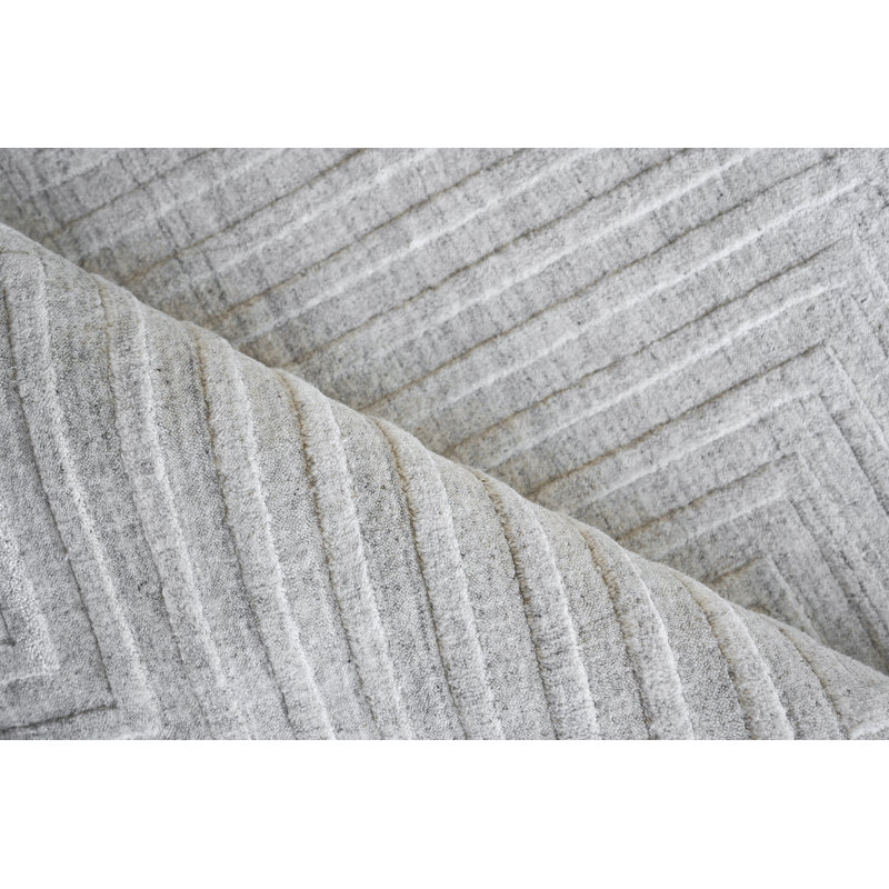 Castelli Geometric Area Rug in Light Silver, Rectangle 10' x 14', Light Silver
