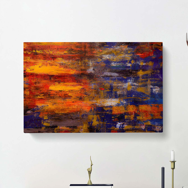 Abstract Art Painting Vol.189 by S.Johnson - Wrapped Canvas Painting Print, 60cm H x 91cm W x 3cm D