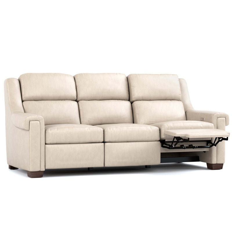 Chester Reclining Sofa, Sorrento Moonshine Genuine Genuine Leather