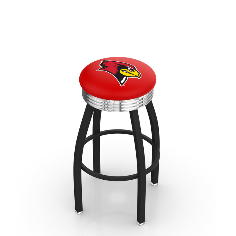 Tabouret de bar Logo Series, Tabouret de bar d'une hauteur de siège de 30 po, Chrome soudé solide, Illinois State University