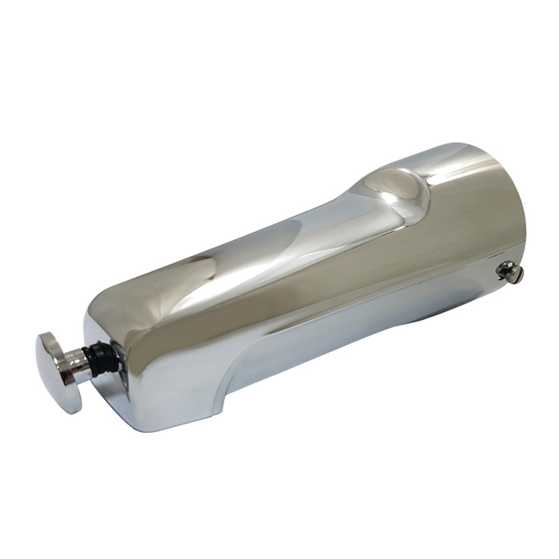 Kingston Brass Shower Scape 6-1/2 Inch Diverter Tub Spout, Brushed Nickel