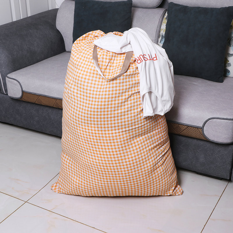 Sac de lavage en tissu, Damier orange