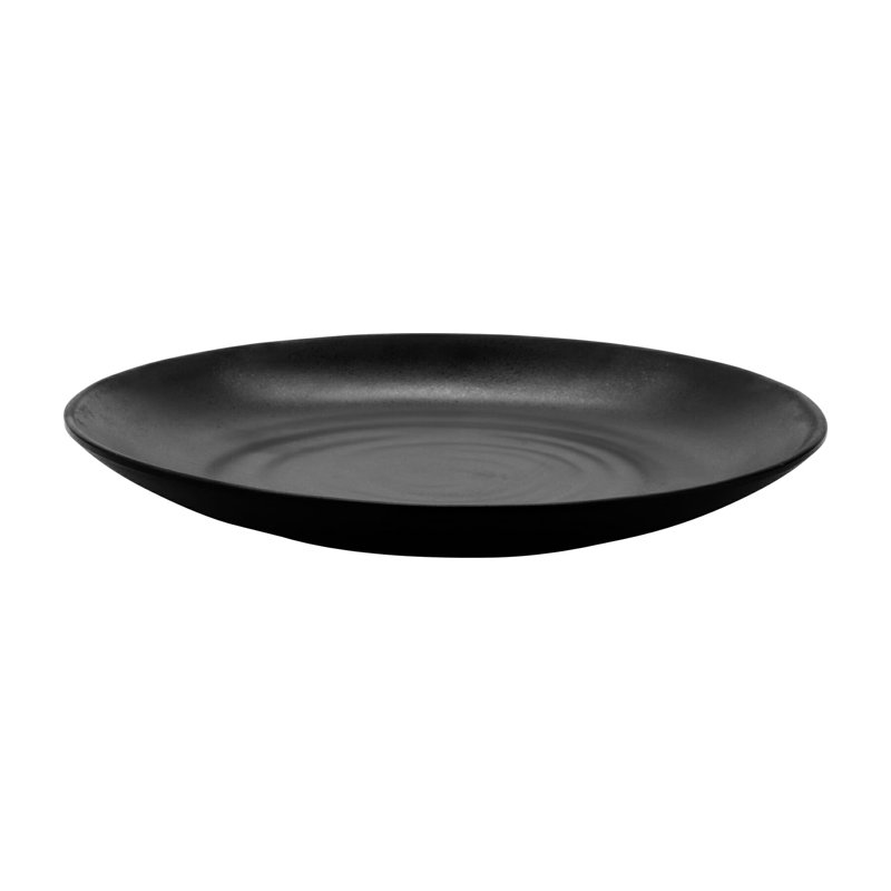 Assiette plate en mélamine GET BF-10-BK, 10 po, noire (ensemble de 12)