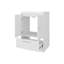 Meuble-lavabo blanc à 2 portes avec lavabo d'une profondeur de 17,8 po et s'adaptant à différents styles
