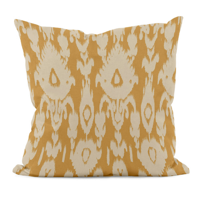 Reversible Throw Pillow, Gold, 26" x 26"