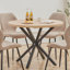 Vintage Style Dining Table - Round Table  For 4 To 6 People - 100 X 77 Cm (W X H)-939897427