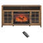Meuble télé 55 po avec foyer électrique encastrable KD, couleur bois de grange récupéré-594672811