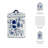 Decorative Tall Floral Box Jar with Lid for Home Decor - Classic Chinoiserie Table Jar Accent for Living Room or Entryway Styling - 9", Blue & White