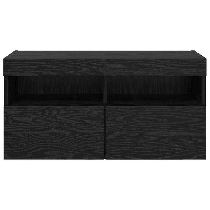 Unfinished TV Stand, 40cm H x 80cm L x 30cm W, Black Oak