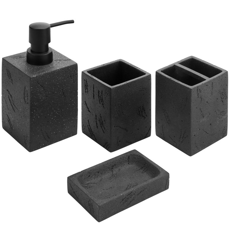4 Piece Bathroom Accessory Set