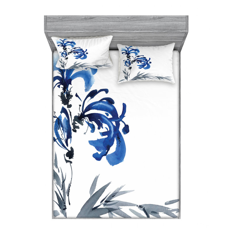 Microfiber Floral Sheet Set, Queen