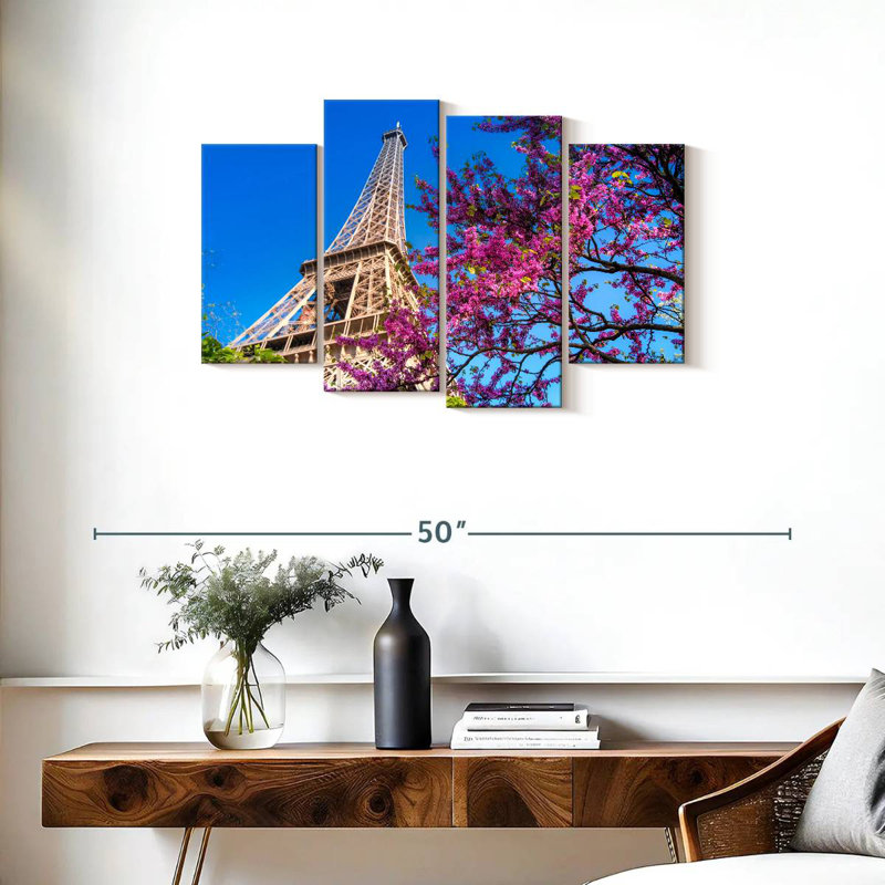 Fleurs de la Tour Eiffel, H 22 po x l 36 po