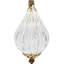 Long Acrylic Drop With Polyester Tassel Hanging Ornament Set of 12 8.7" Clear/Silver