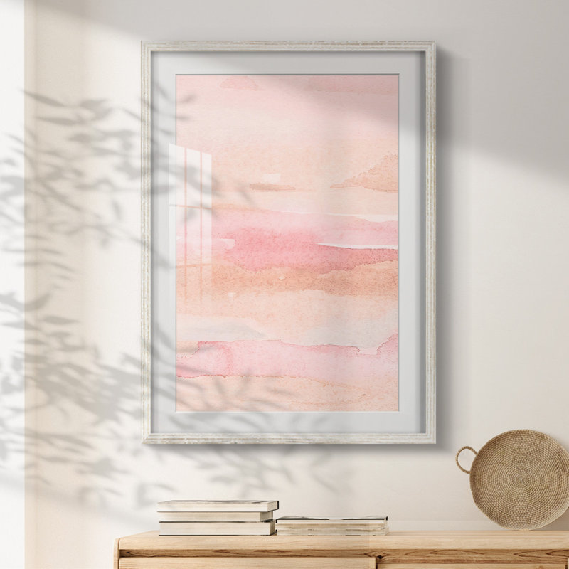 Rose Fade II - impression encadrée, H 28,5 po x l 20,5 po, Blanc