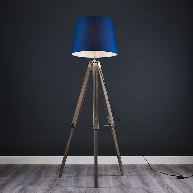 Bella Vista Tripod Floor Lamp, Navy Blue