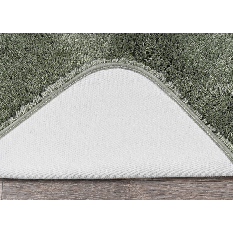 Billy-Dean Nylon Luxury 4 Piece Bath Rug Set with Non-Slip Backing, Deep Fern